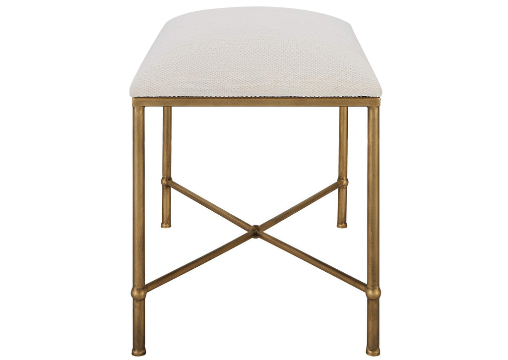 23689 Uttermost Avenham Small Gold Framed Bench