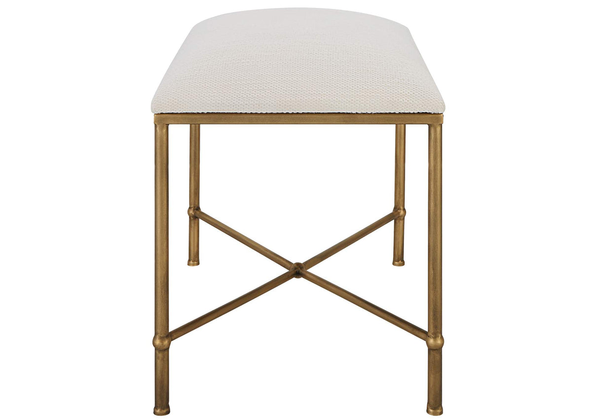 23689 Uttermost Avenham Small Gold Framed Bench