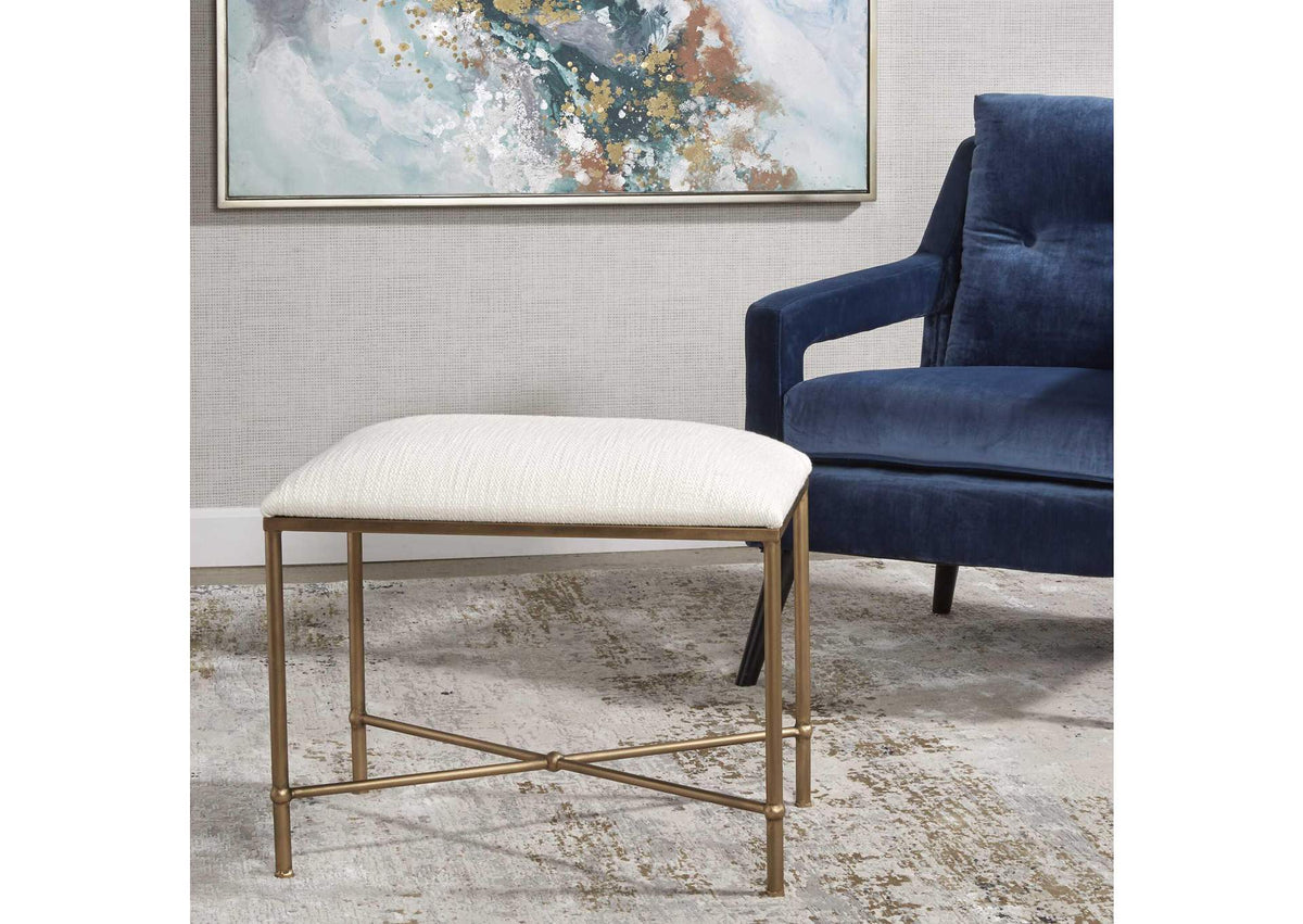 23689 Uttermost Avenham Small Gold Framed Bench