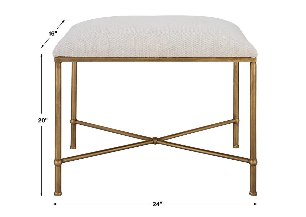 23689 Uttermost Avenham Small Gold Framed Bench