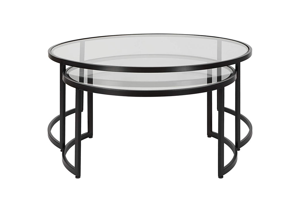 25190 Uttermost Rhea Black Nesting Coffee Tables
