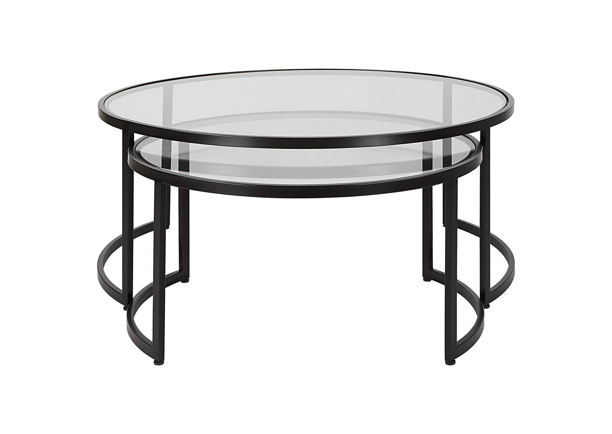 25190 Uttermost Rhea Black Nesting Coffee Tables