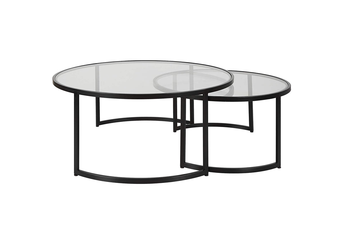 25190 Uttermost Rhea Black Nesting Coffee Tables