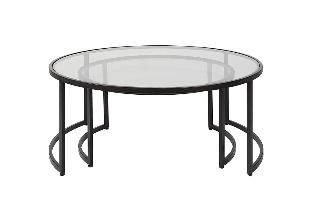 25190 Uttermost Rhea Black Nesting Coffee Tables