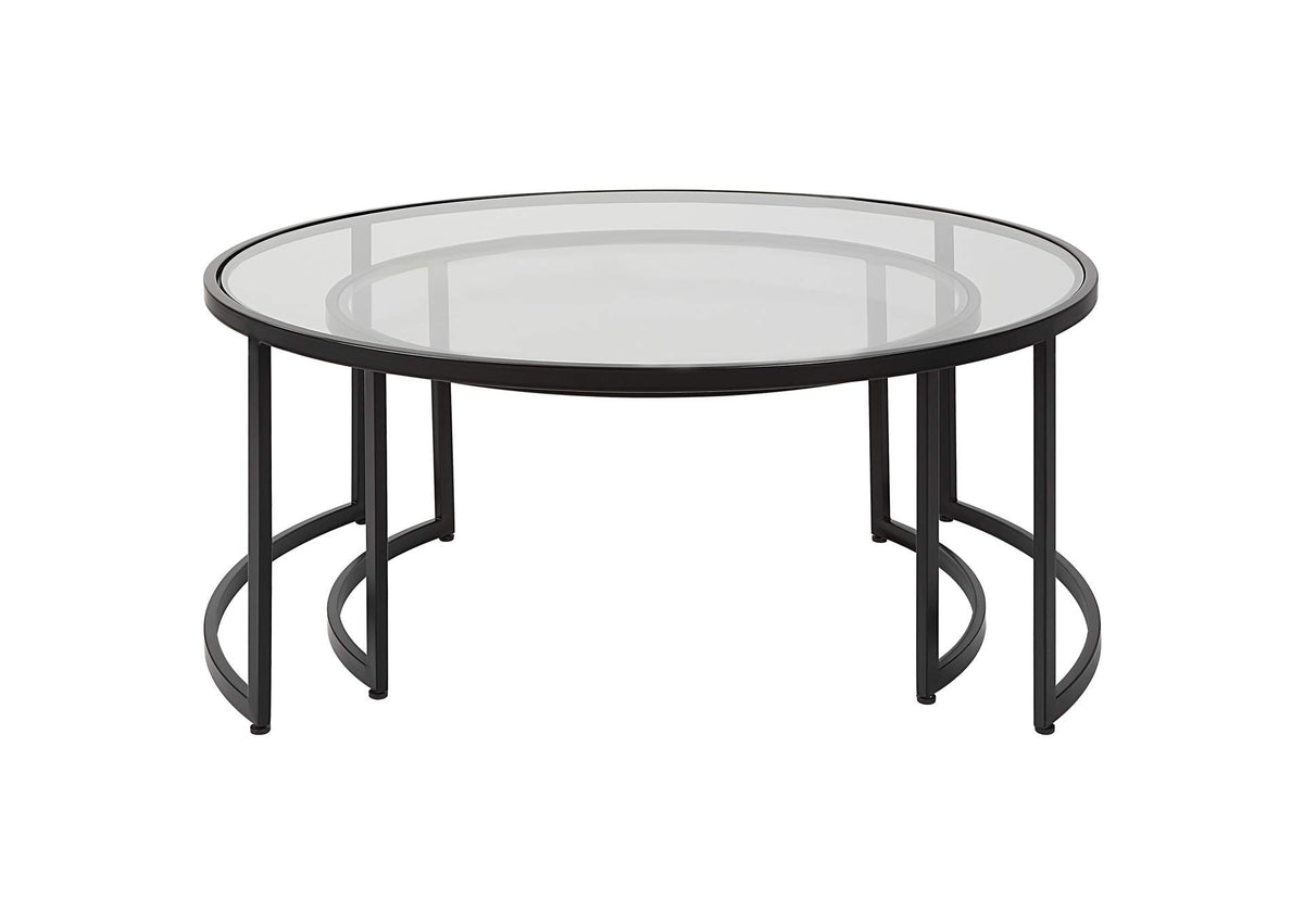 25190 Uttermost Rhea Black Nesting Coffee Tables