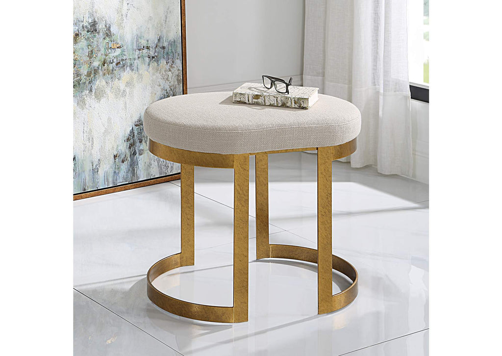 23698 Uttermost Infinity Gold Accent Stool