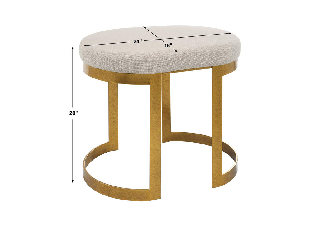 23698 Uttermost Infinity Gold Accent Stool