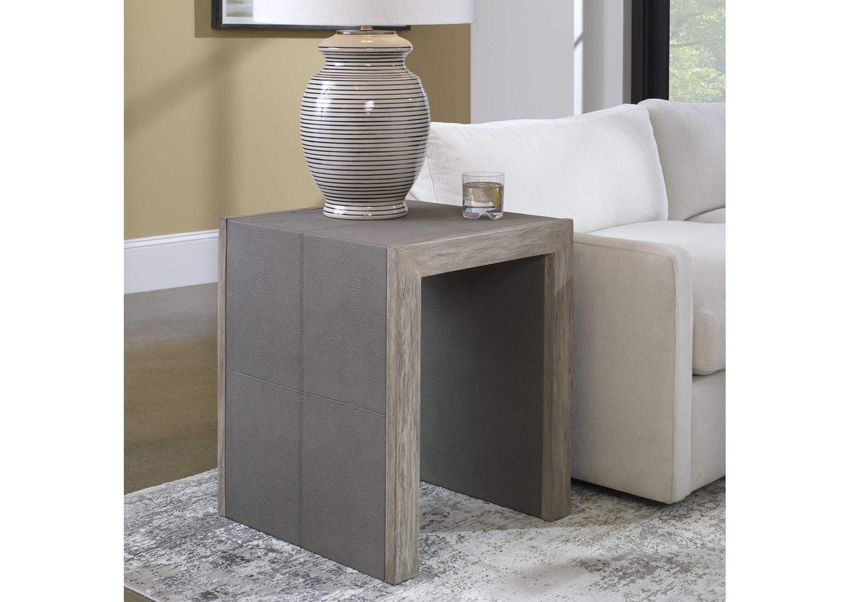 25214 Uttermost Aerina Modern Gray End Table