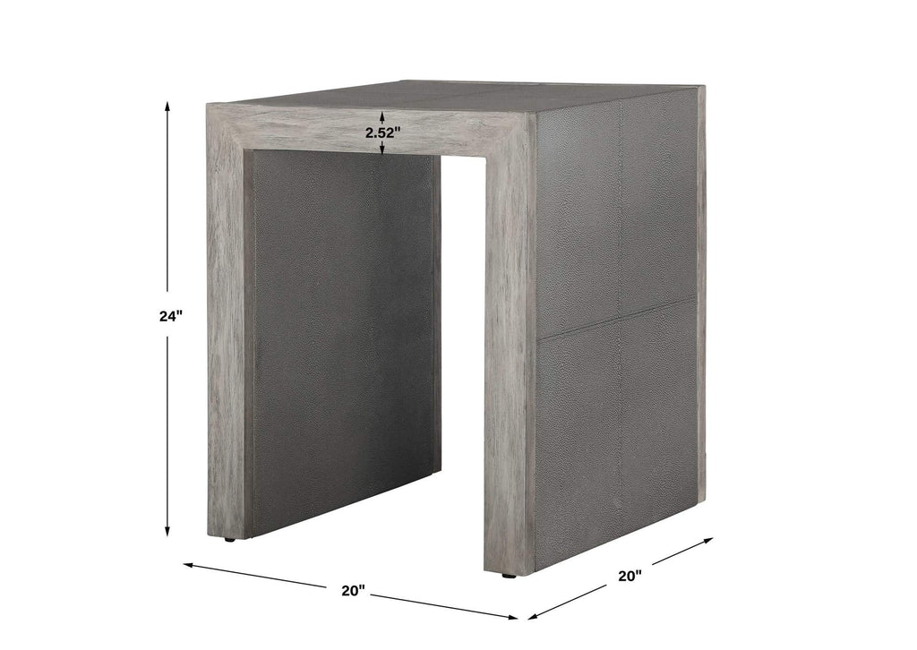 25214 Uttermost Aerina Modern Gray End Table