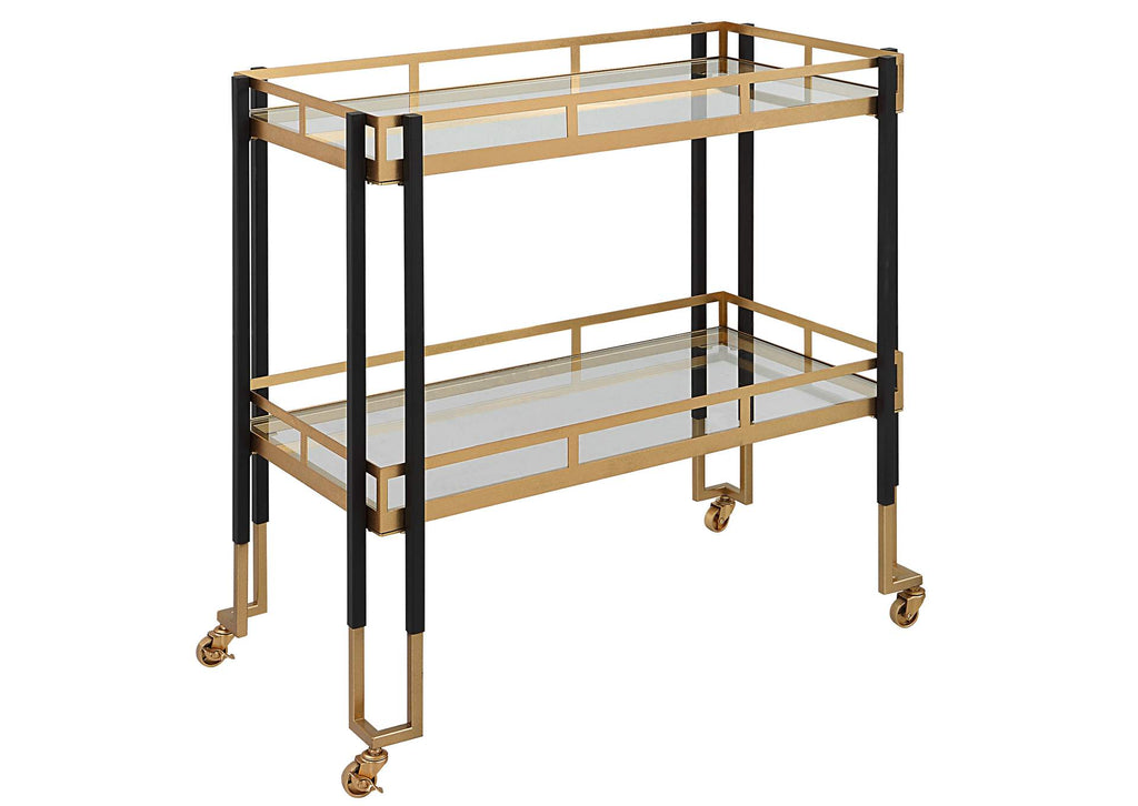 25229 Uttermost Kentmore Modern Bar Cart
