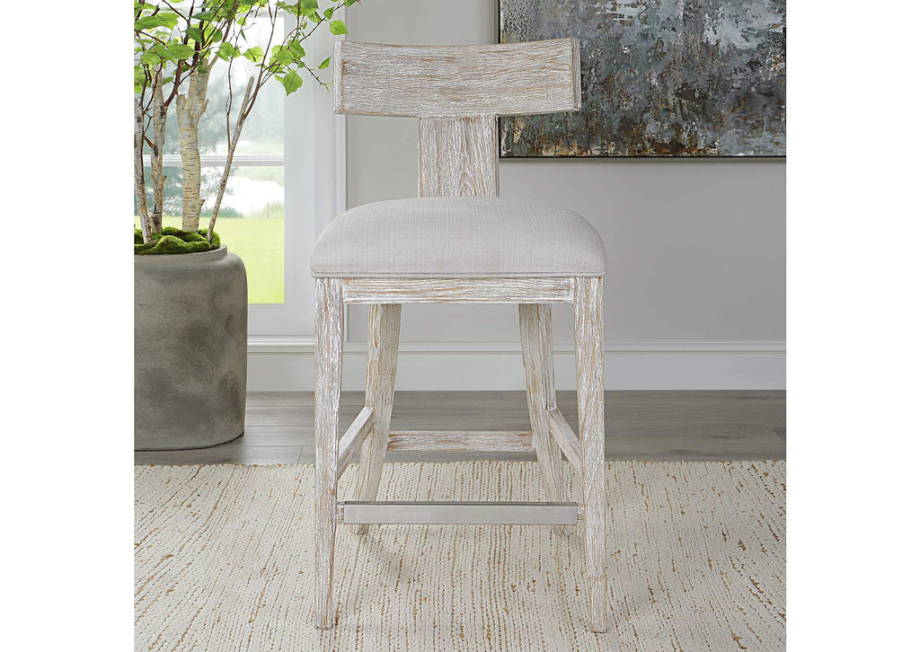 23693 Uttermost Idris White Counter Stool