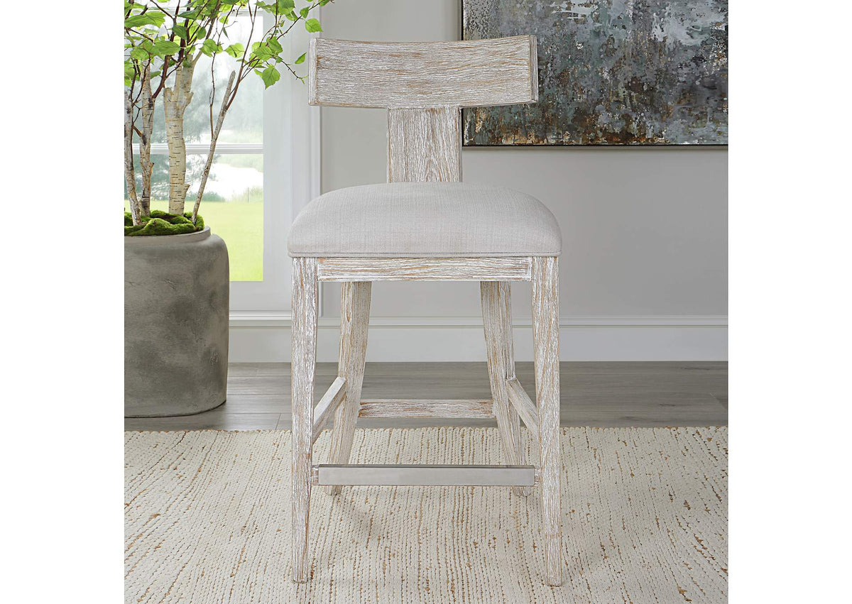 23693 Uttermost Idris White Counter Stool