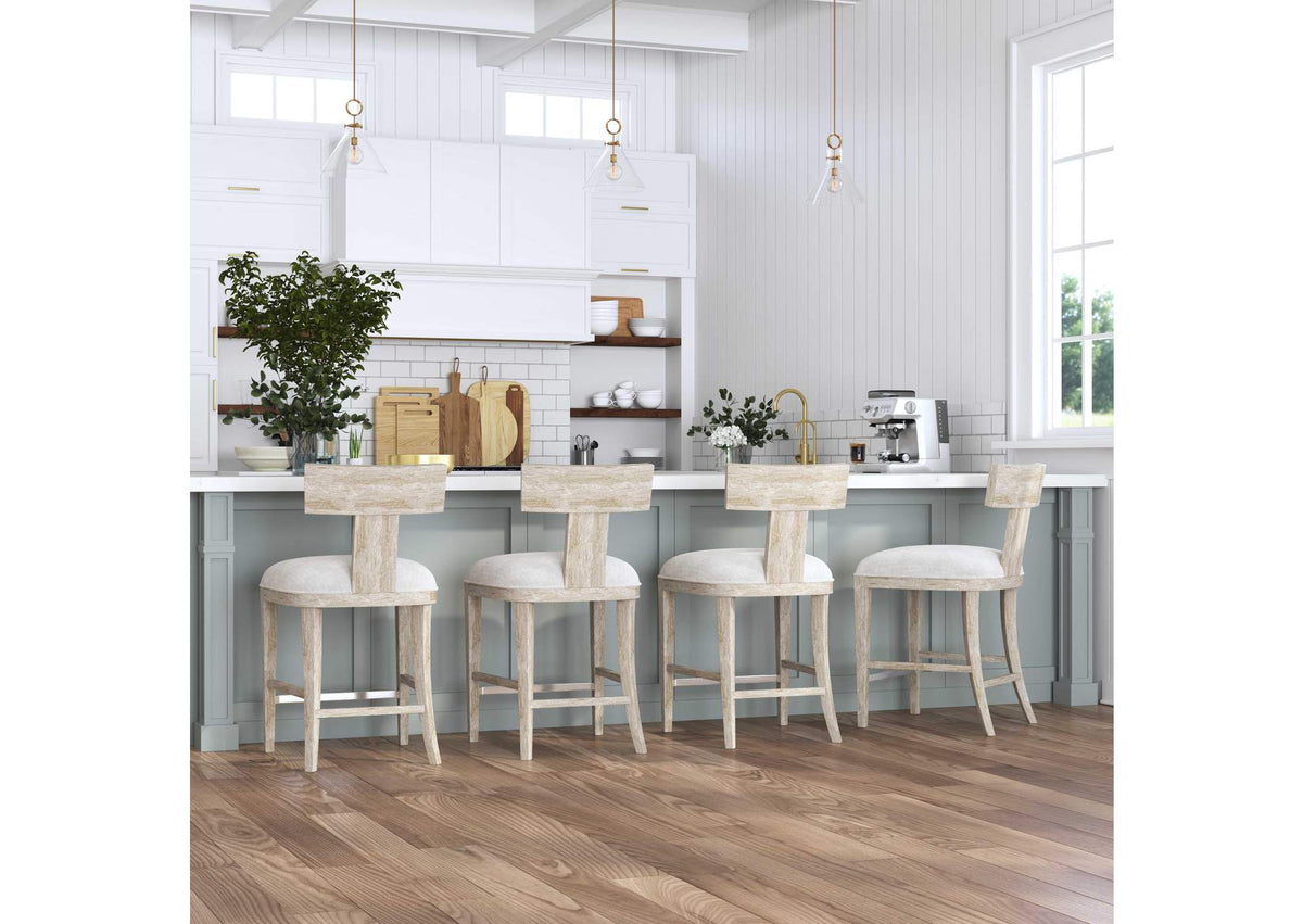 23693 Uttermost Idris White Counter Stool