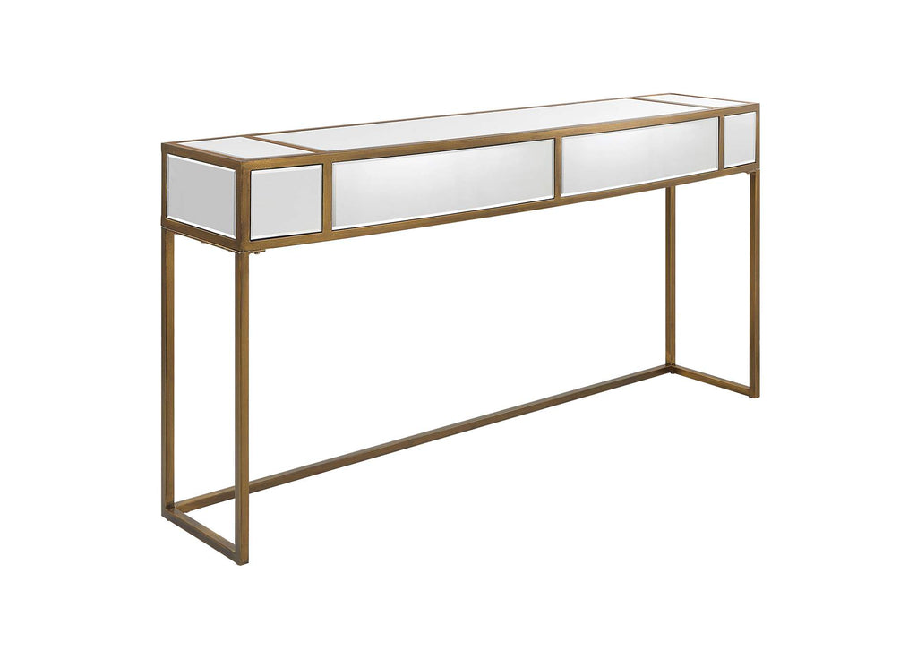 25286 Uttermost Reflect Mirrored Console Table