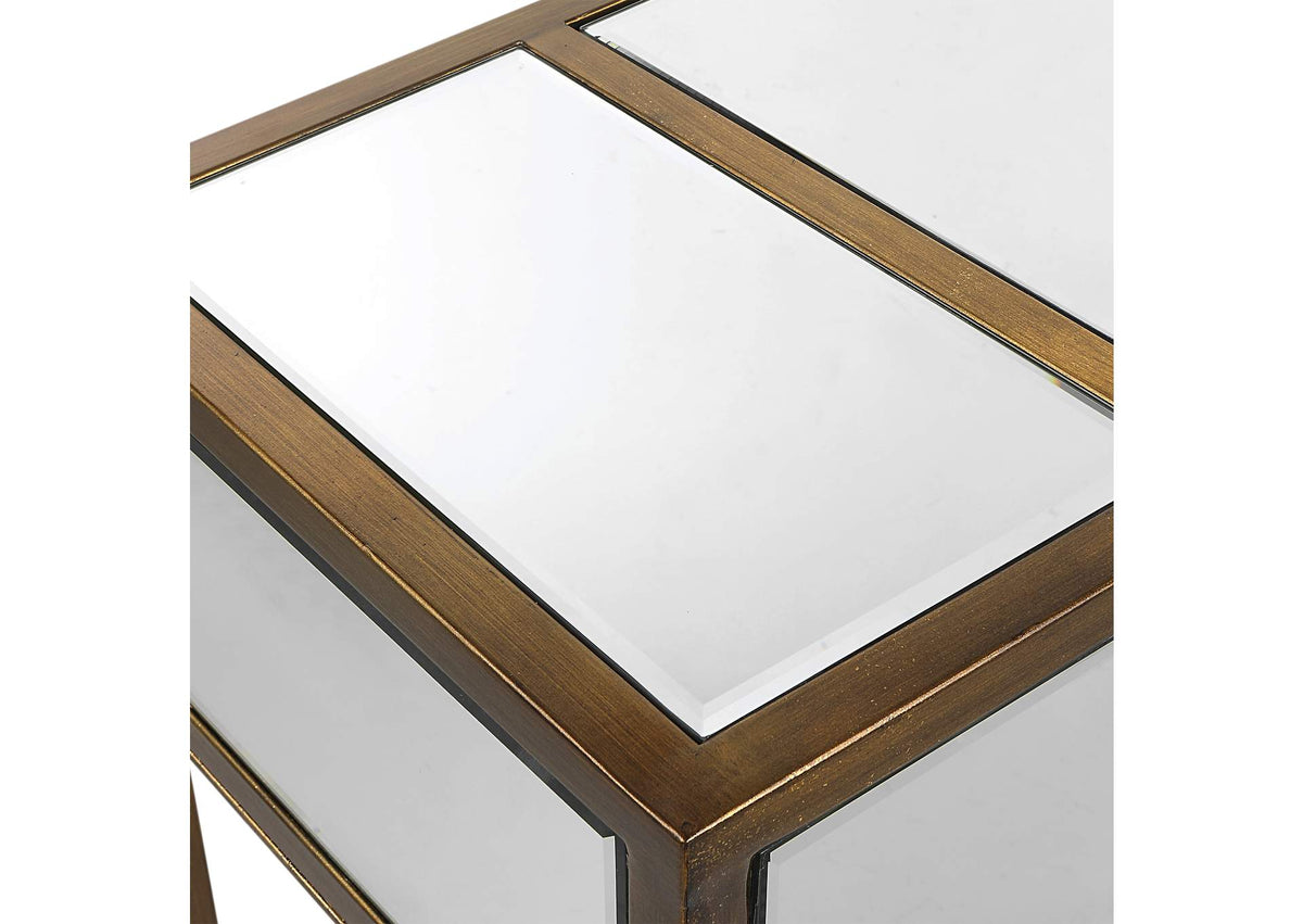 25286 Uttermost Reflect Mirrored Console Table