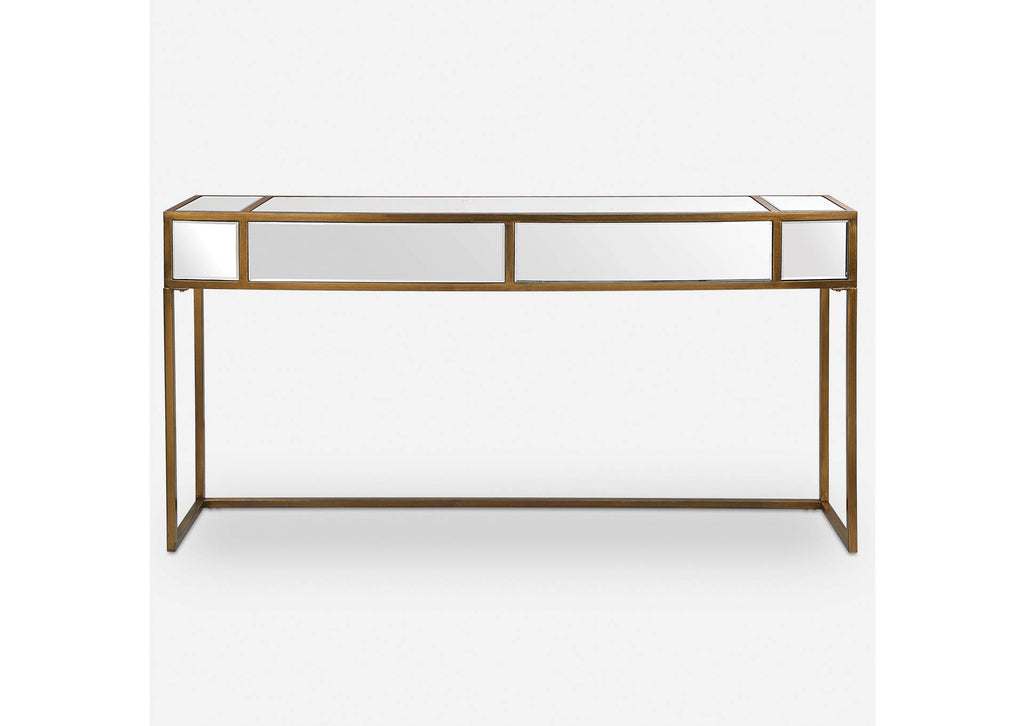 25286 Uttermost Reflect Mirrored Console Table