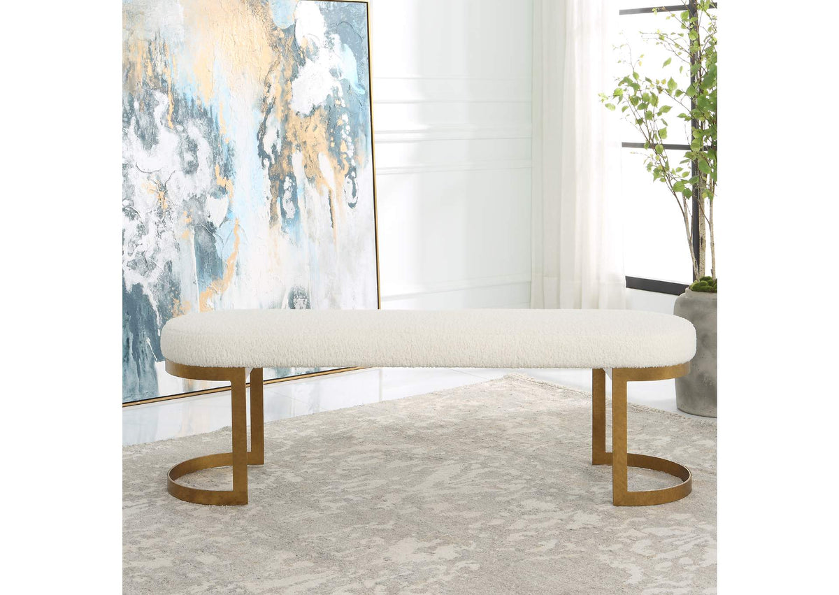 23757 Uttermost Infinity Gold Bench