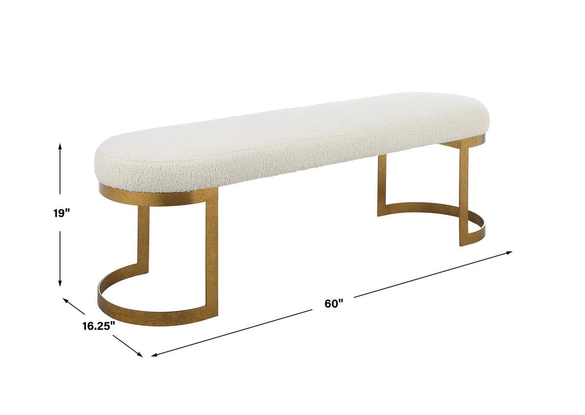 23757 Uttermost Infinity Gold Bench