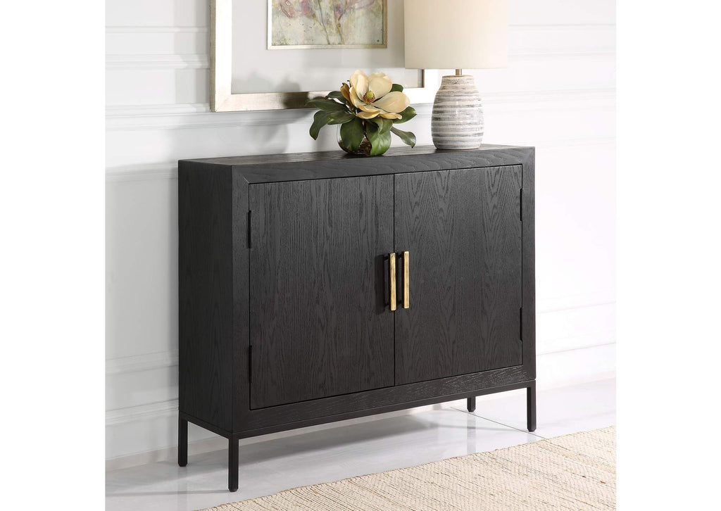 22891 Uttermost Front Range Dark Oak Door Cabinet
