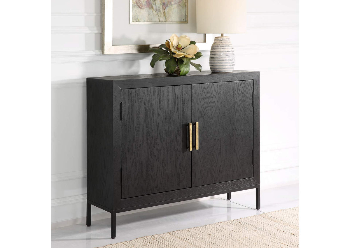 22891 Uttermost Front Range Dark Oak Door Cabinet