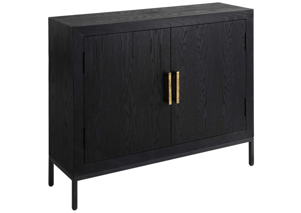 22891 Uttermost Front Range Dark Oak Door Cabinet
