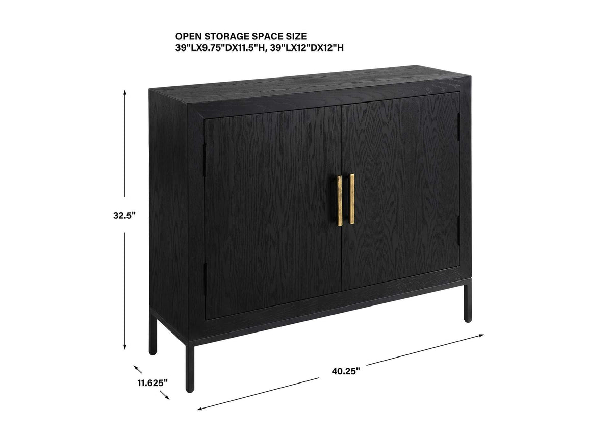 22891 Uttermost Front Range Dark Oak Door Cabinet
