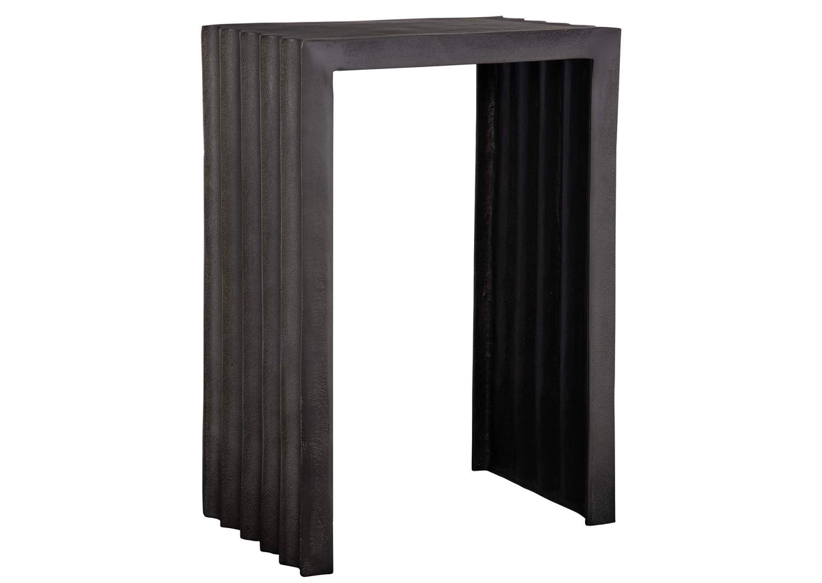 22963 Uttermost In The Groove Aluminum Accent Table