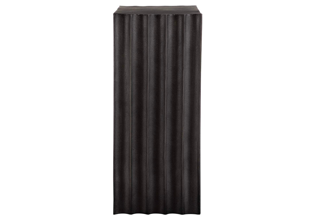 22963 Uttermost In The Groove Aluminum Accent Table