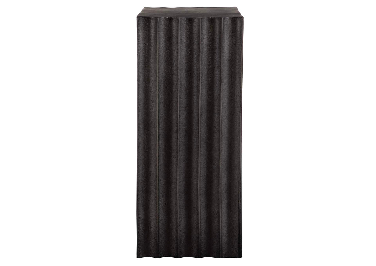 22963 Uttermost In The Groove Aluminum Accent Table