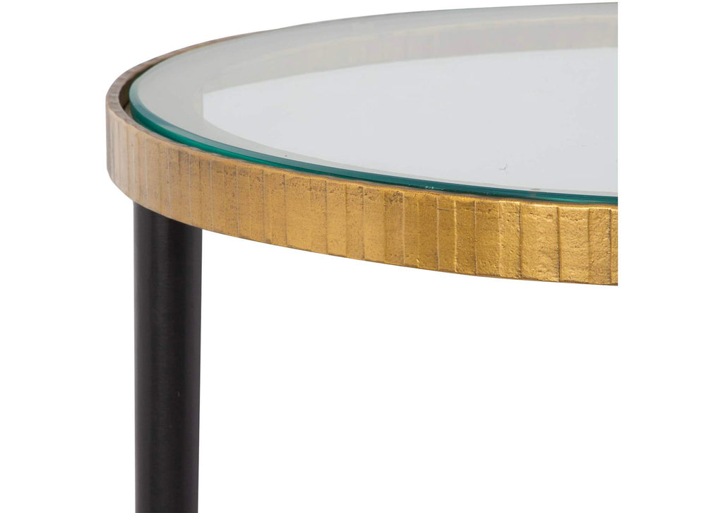 22965 Uttermost Stiletto Antique Gold Side Table