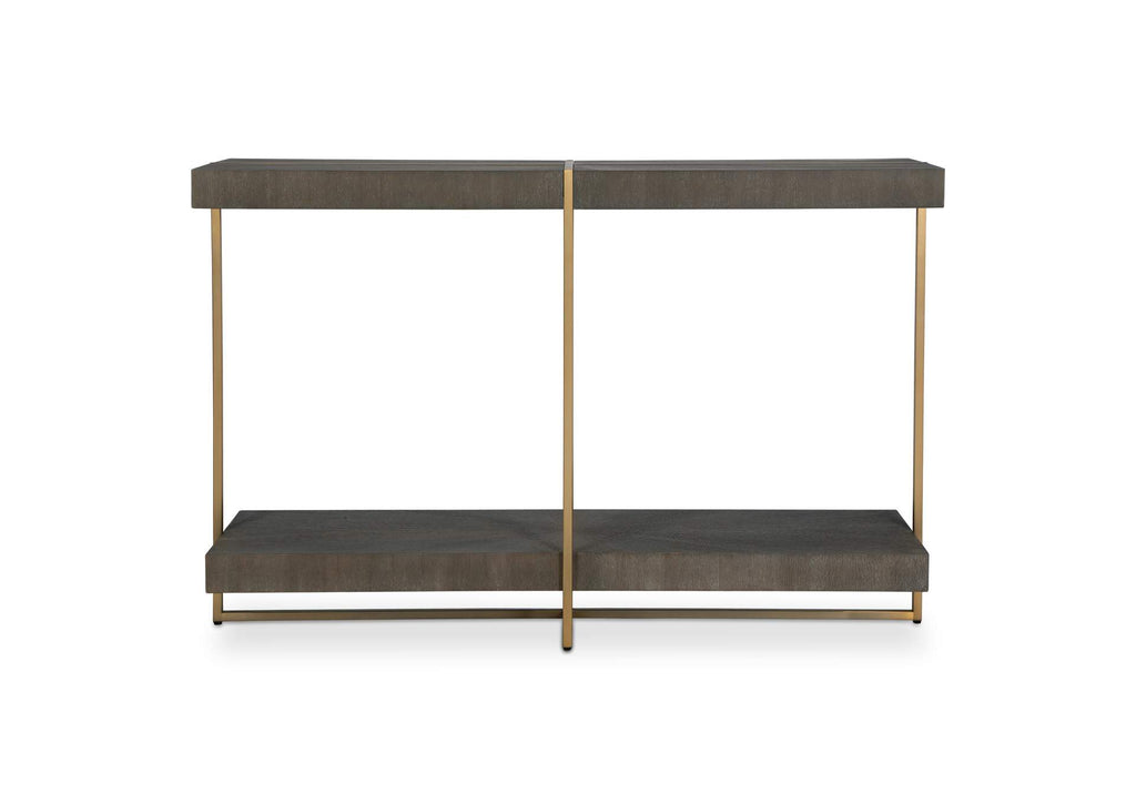 22972 Uttermost Taja Modern Brass - Wood Console Table