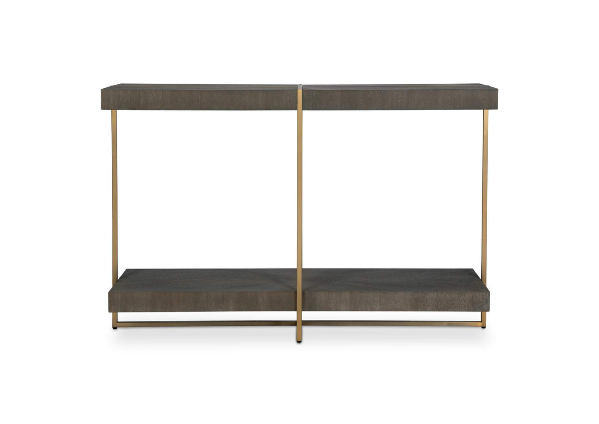 22972 Uttermost Taja Modern Brass - Wood Console Table