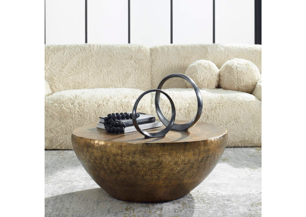 22990 Uttermost Gilded Dome Gold Coffee Table