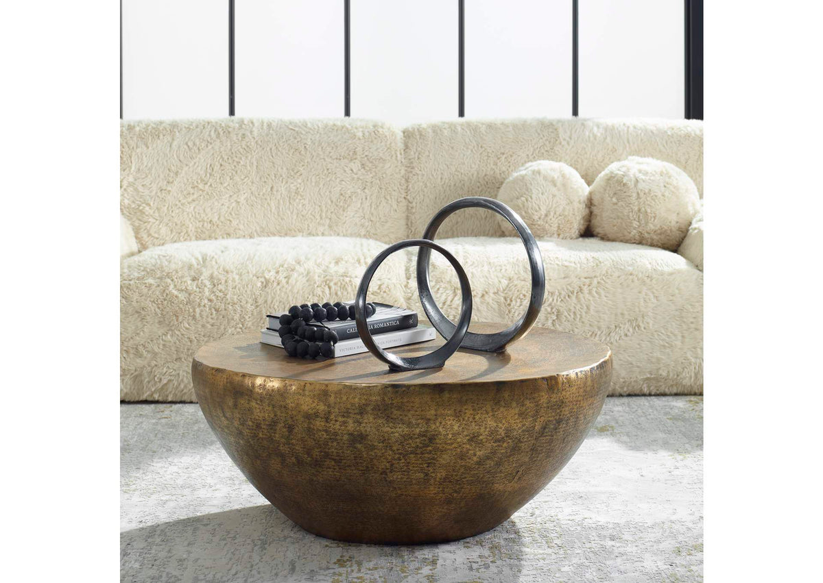 22990 Uttermost Gilded Dome Gold Coffee Table