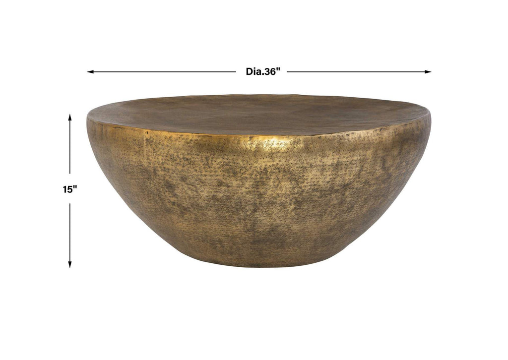 22990 Uttermost Gilded Dome Gold Coffee Table