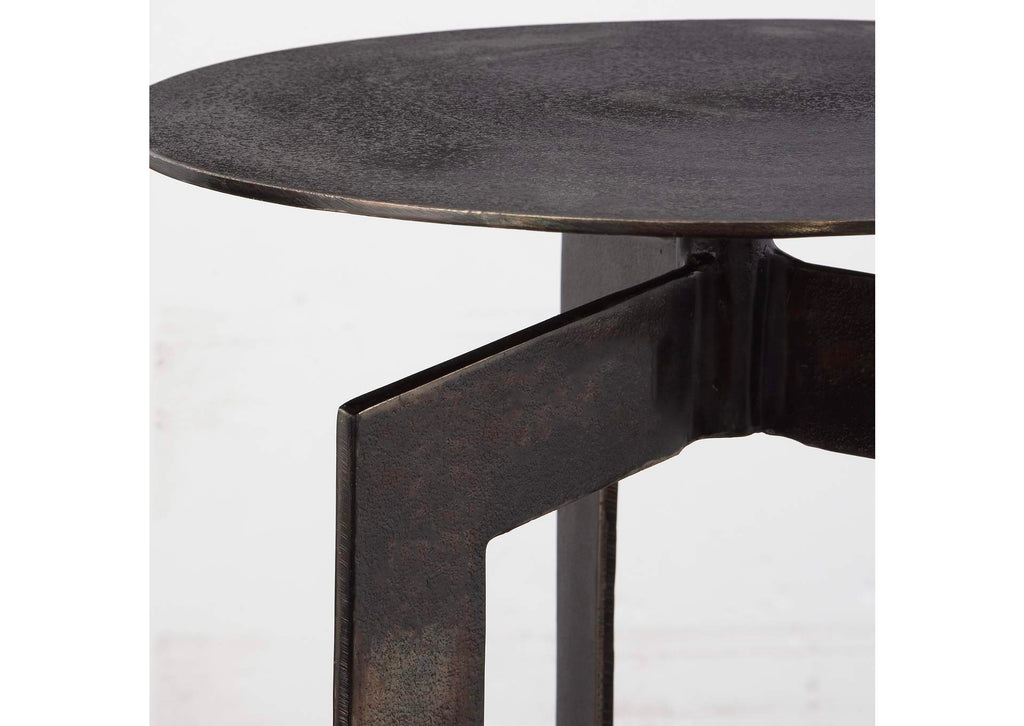 22995 Uttermost Deltoid Gunmetal Accent Table