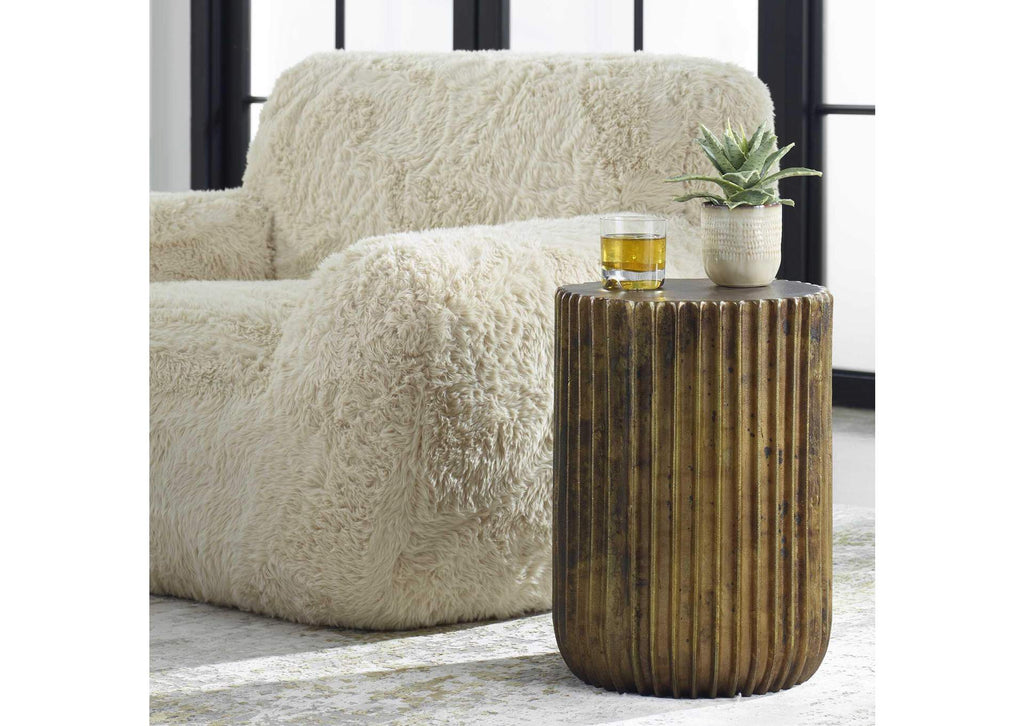 22993 Uttermost Peaks And Valleys Gold Accent Table