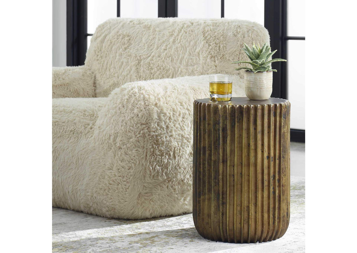 22993 Uttermost Peaks And Valleys Gold Accent Table