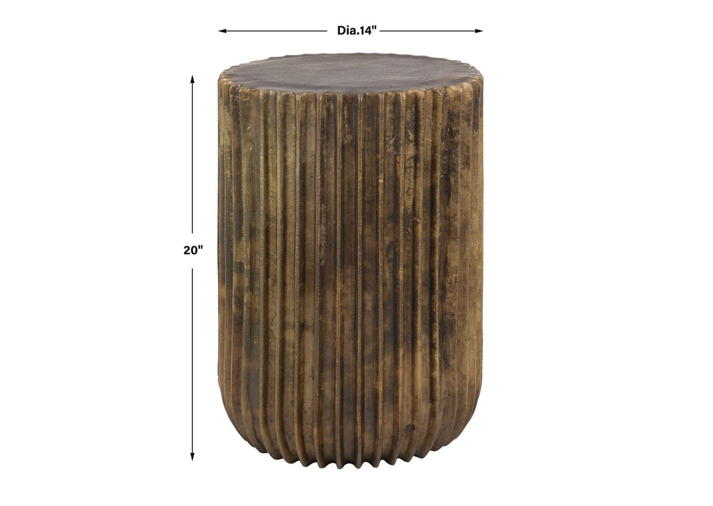 22993 Uttermost Peaks And Valleys Gold Accent Table