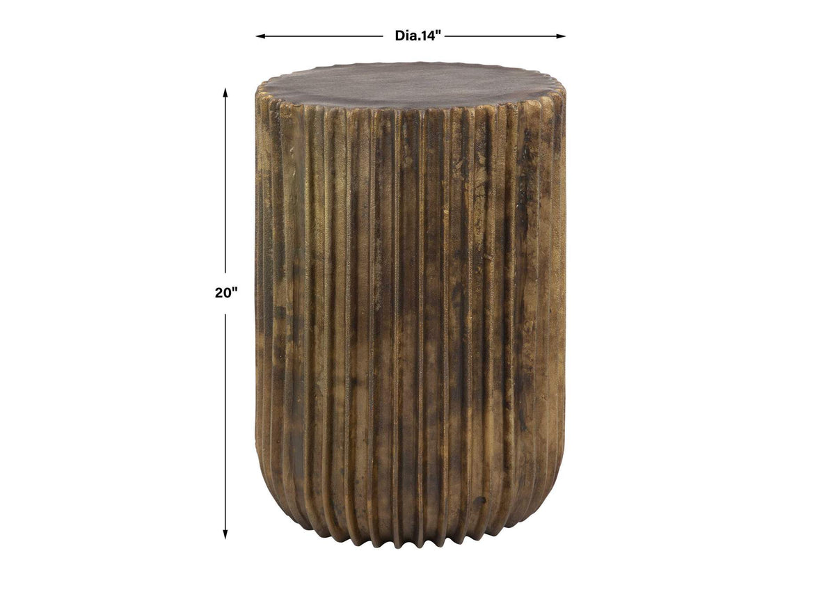 22993 Uttermost Peaks And Valleys Gold Accent Table