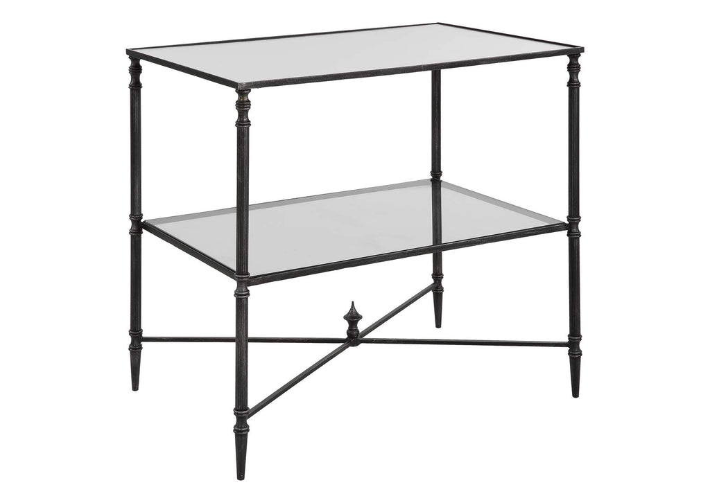 22984 Uttermost Henzler Mirrored Steel Lamp Table
