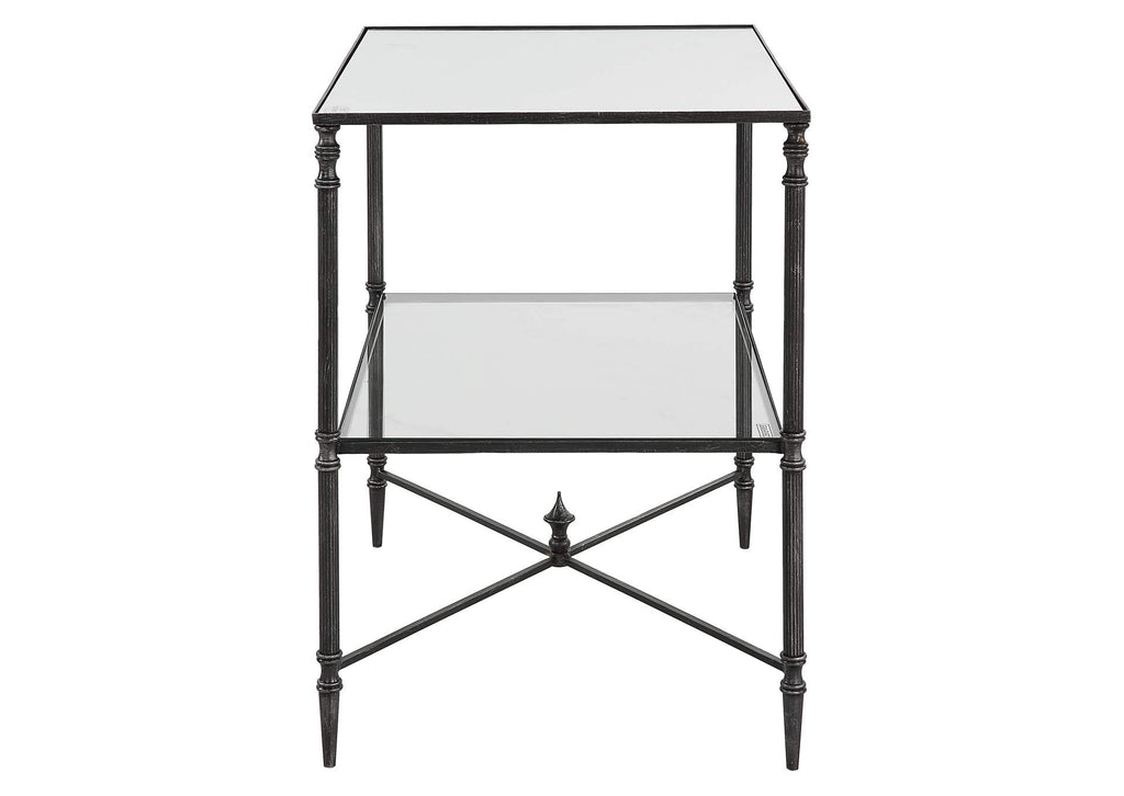 22984 Uttermost Henzler Mirrored Steel Lamp Table
