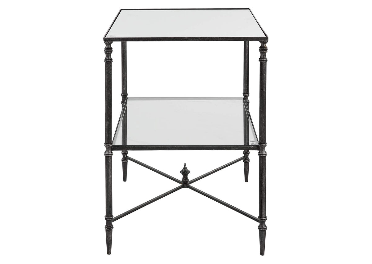 22984 Uttermost Henzler Mirrored Steel Lamp Table