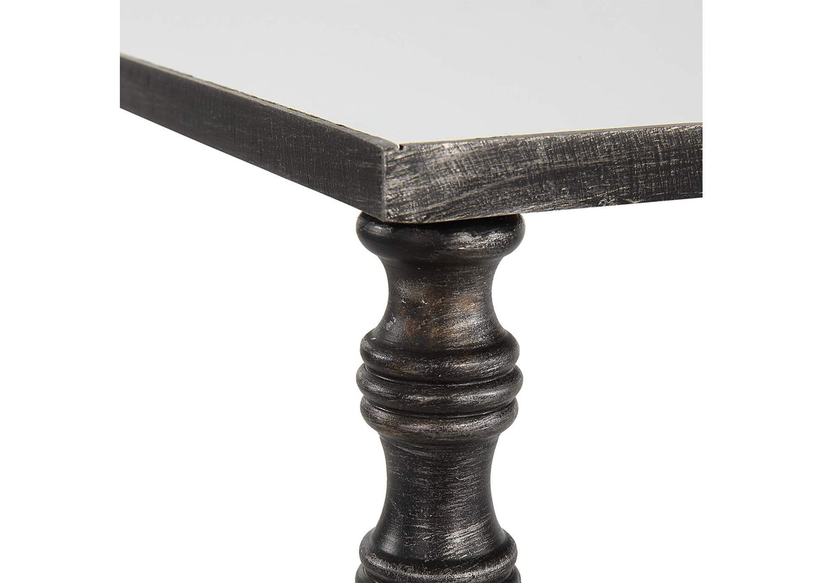 22984 Uttermost Henzler Mirrored Steel Lamp Table