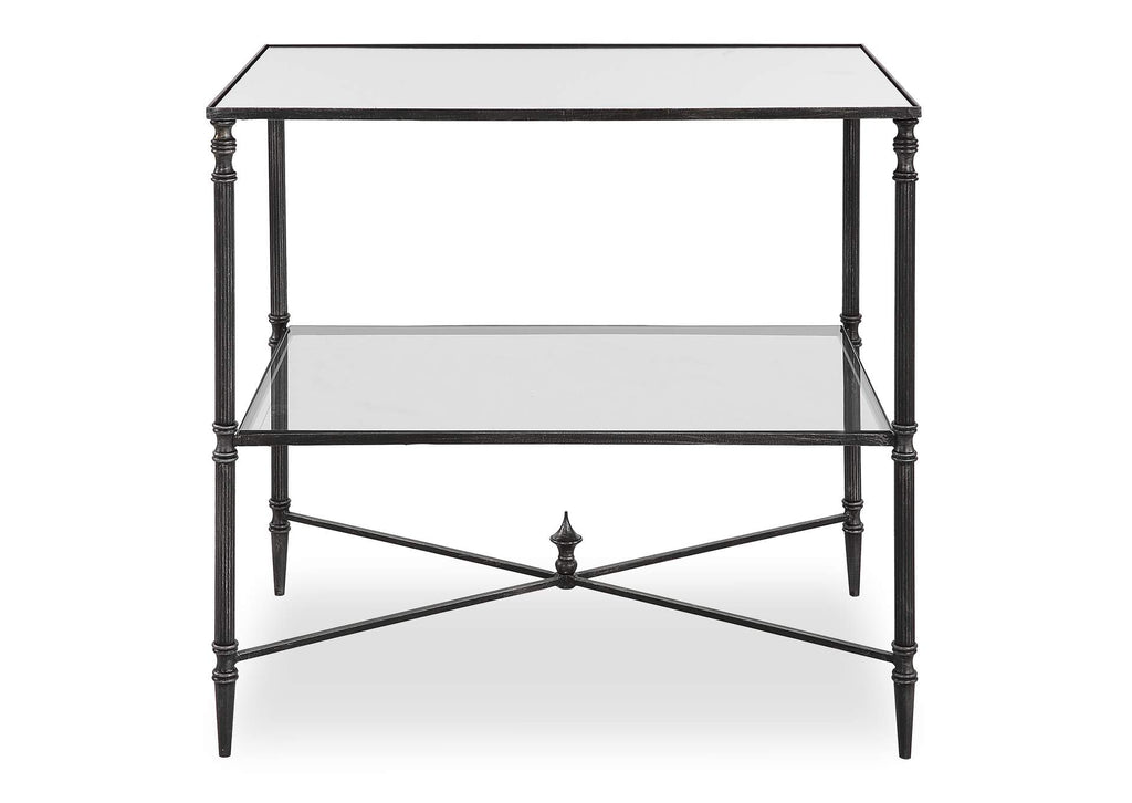 22984 Uttermost Henzler Mirrored Steel Lamp Table