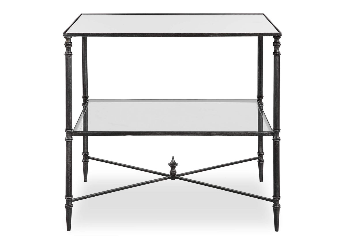 22984 Uttermost Henzler Mirrored Steel Lamp Table