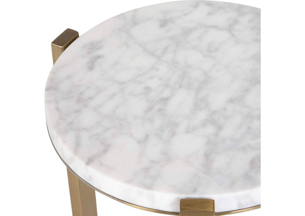 24254 Uttermost Pietra Carrara Marble Drink Table