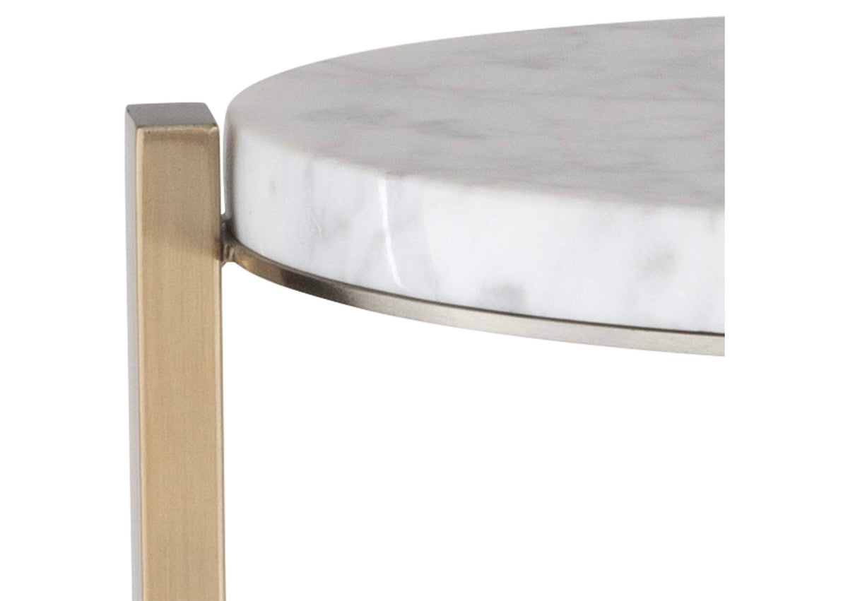 24254 Uttermost Pietra Carrara Marble Drink Table