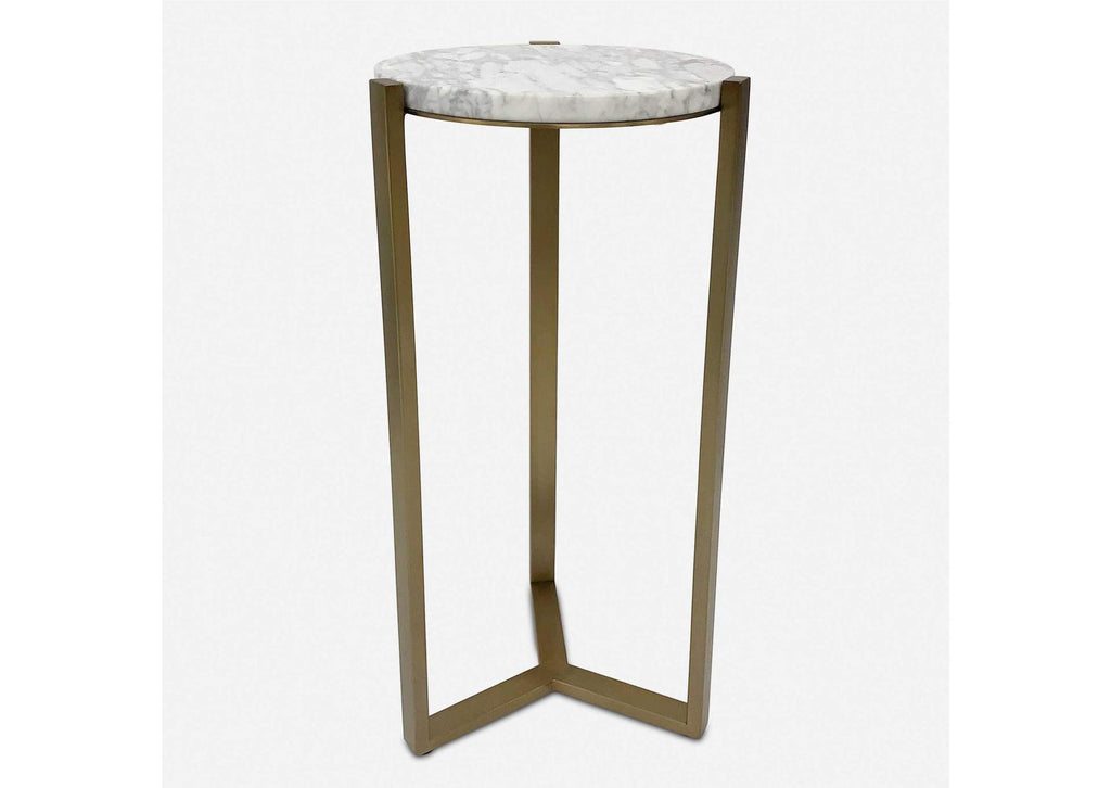 24254 Uttermost Pietra Carrara Marble Drink Table