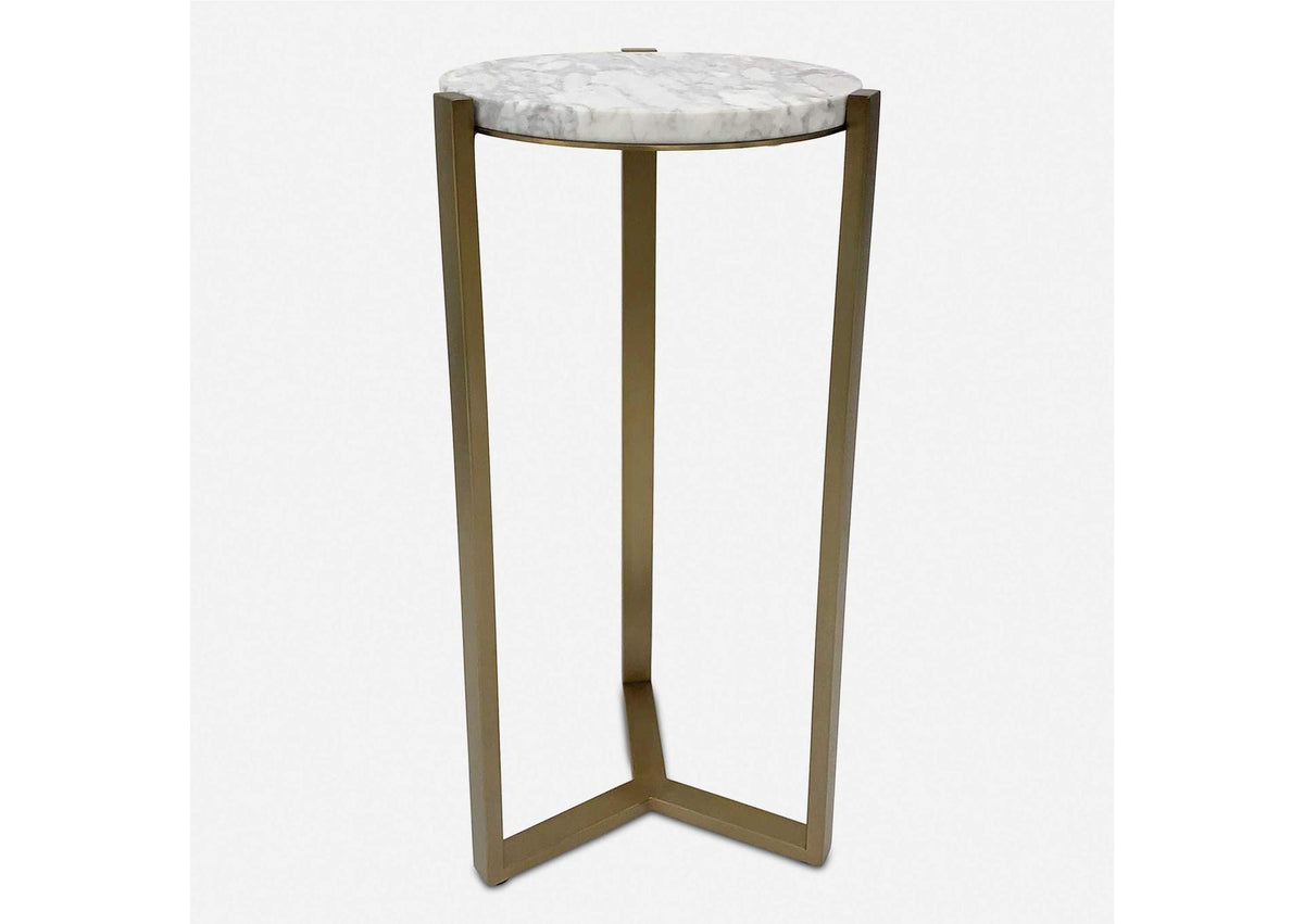 24254 Uttermost Pietra Carrara Marble Drink Table